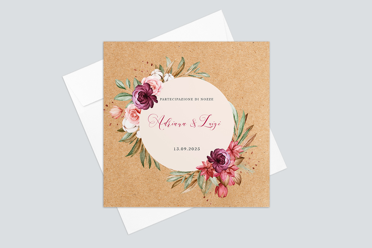 Partecipazioni matrimonio personalizzate vellum - inviti nozze con carta  traslucida fiori bordeaux 10 pezzi : : Prodotti Handmade