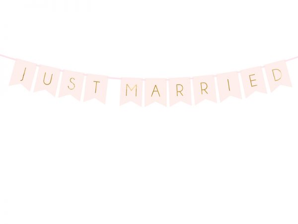 Ventagli Matrimonio Banner Just Married