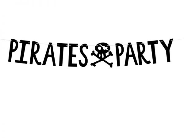 Articoli per Feste di Compleanno Ghirlanda per feste per bambini "Pirates Party": colore nero