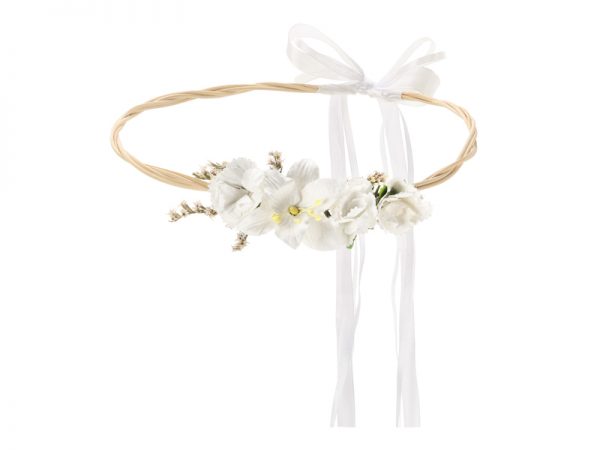 Accessori Addio al Nubilato Corona di fiori bianchi per l'addio al nubilato