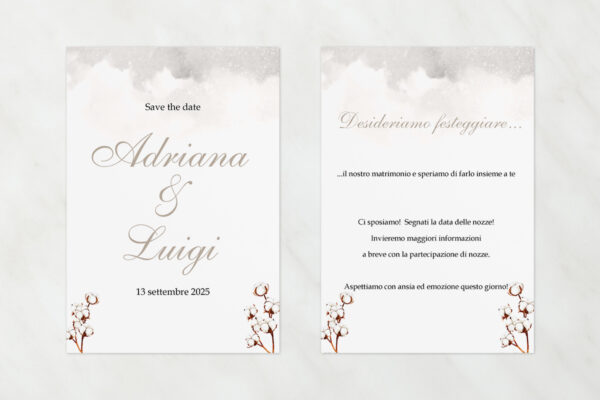 Cancelleria per Matrimoni Save the Date Andrea Love