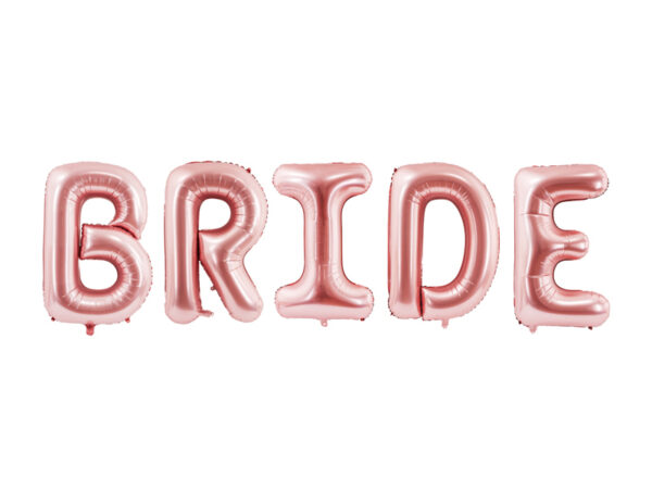 Accessori Addio al Nubilato Foil Wedding Globes "Bride": colore oro rosa
