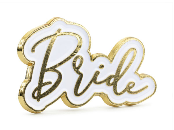 Accessori Addio al Nubilato Spilla per la festa della sposa: colore bianco e oro