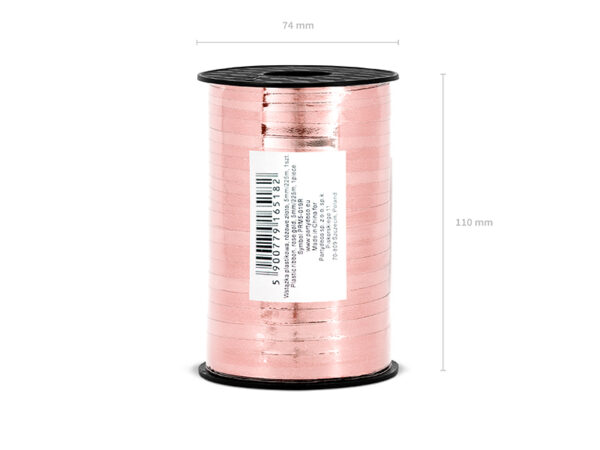 Accessori Addio al Nubilato Nastro di plastica per feste di colore oro rosa: larghezza 5 mm e lunghezza 225 m