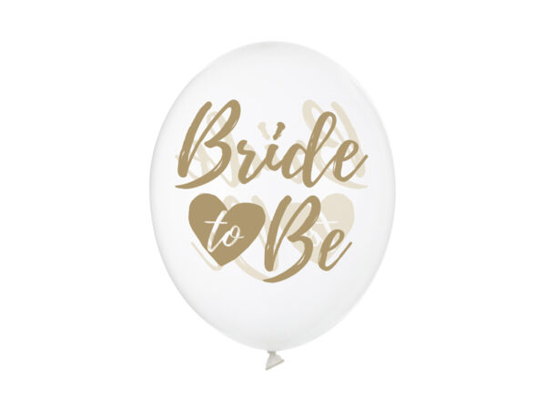 Accessori Addio al Nubilato Palloncini trasparenti da festa di nozze "Bride to Be" Colore oro: 50 unità