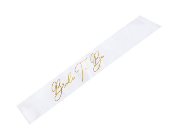 Accessori Addio al Nubilato Banda nuziale Colore bianco e lettere in oro Doccia nuziale: "Bride To Be" Fine
