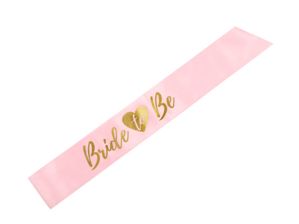 Accessori Addio al Nubilato Fascia da sposa rosa con lettere in oro Doccia nuziale: "Bride To Be".