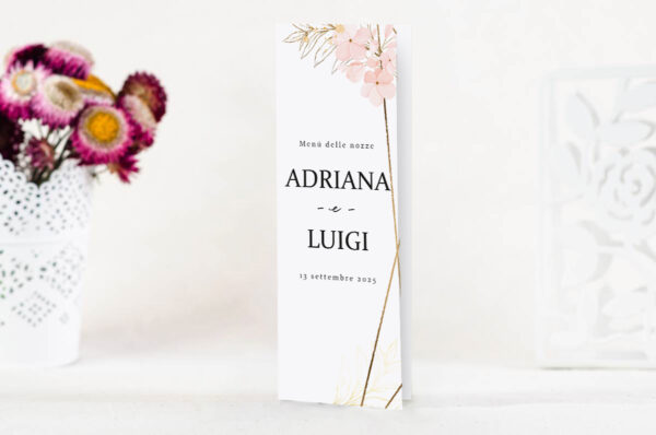 Cancelleria per Matrimoni Floreale elegante fiore disegno carte di menu