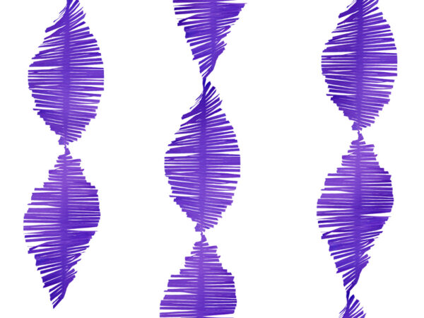 Accessori Addio al Nubilato Corona di strisce di carta crespa in colore viola: 3 metri
