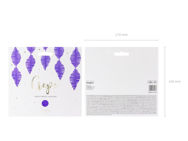 Accessori Addio al Nubilato Corona di strisce di carta crespa in colore viola: 3 metri