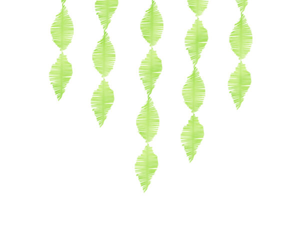 Addobbi Matrimonio Corona di strisce di carta crespa verde mela: 3 metri