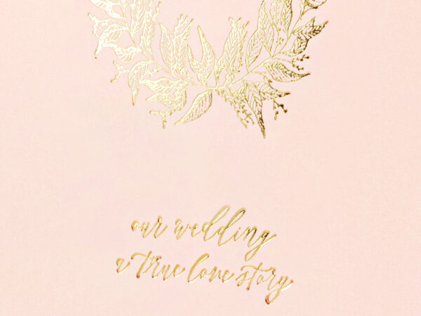 Addobbi Matrimonio Libro firma rosa chiaro con corona dorata