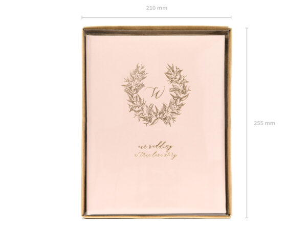 Addobbi Matrimonio Libro firma rosa chiaro con corona dorata