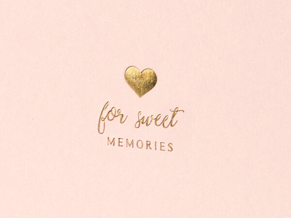 Addobbi Matrimonio Libro firma "Per dolci ricordi" colore rosa e oro