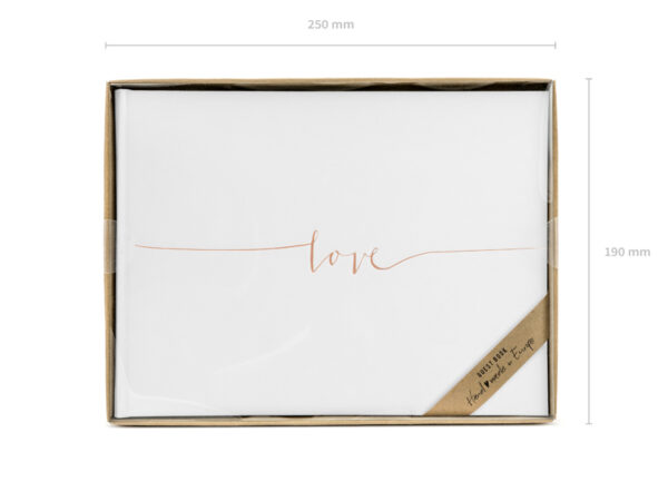 Addobbi Matrimonio Libro firma bianco con scritta "Love" in oro rosa