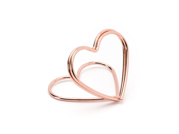 Addobbi Matrimonio Portacarte di metallo a forma di cuore in oro rosa Colore: 10 pezzi.