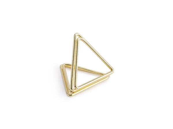 Addobbi Matrimonio Portacarte di metallo a forma di triangolo Oro Colore: 10 pezzi.