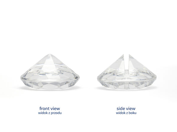 Addobbi Matrimonio Portacarte trasparente a forma di diamante: 10 pezzi.