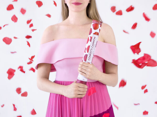 Addobbi Matrimonio Cannone da sposa: petali di rosa artificiale rosso intenso