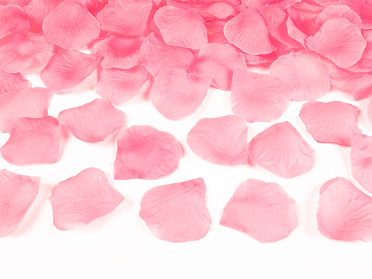 Addobbi Matrimonio Petali di tessuto rosa chiaro: 100 pezzi.