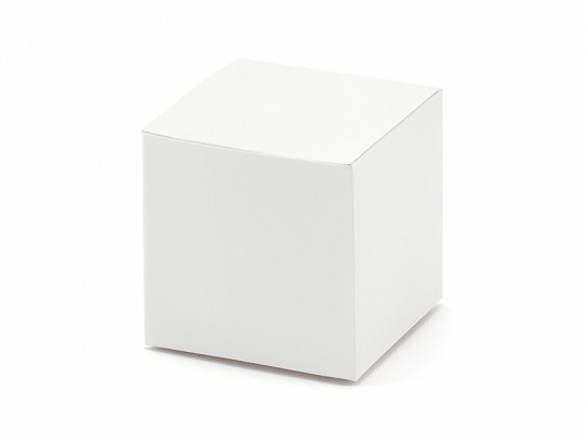 Bomboniere Matrimonio Scatola di cartone bianca quadrata: 10 pezzi.