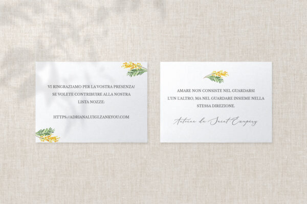 Cancelleria per Matrimoni Wedding Card Angelina paradise